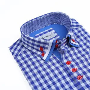 camisa de manga longa dupla Suppliers-Camisa xadrez manga longa masculina, gola dupla xadrez, camisa plus size, 2022