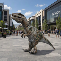 Costume de dinosaure Allosaurus géant réaliste pour adulte, avec structure métallique, pour parcs d'aventure, aéroports, parcs à thème, centres commerciaux, maisons de jeux et jardins