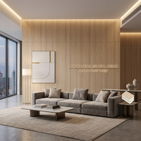 Panel de Pared de Chapa de Madera de PVC, Función Insonorizante, Diseño Moderno, Uso Doméstico, Revestimiento Decorativo Interior, Fondo sin Costuras