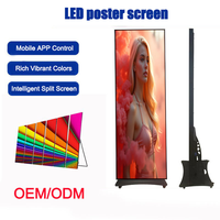 Écran d'affichage LED portable pour publicité, personnalisable, extérieur/intérieur, P1.86 P2 P2.5 HD, contrôle intelligent WIFI