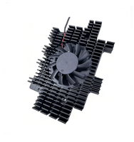 Module thermique intégré avec dissipateur de chaleur usiné en profilé aluminium et ventilateur de refroidissement CC pour équipement embarqué, mini PC et refroidisseur de GPU