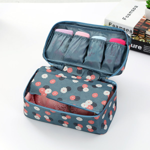 Bolsa de Almacenamiento de Ropa Interior con Diseño Floral, Organizador de Sujetadores Rectangular para Viaje, Bolsa de Aseo Portátil Impermeable, Tamaño Extra Grande - Product Image 2