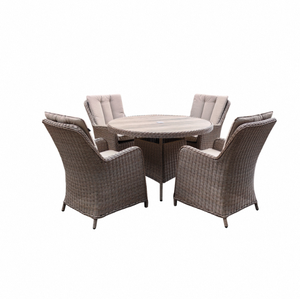 Modern Outdoor Dining <strong>Table</strong> with Durable Aluminum Frame and <strong>Stable</strong> Rattan for Leisure and Entertainment at Home - Product Image 1