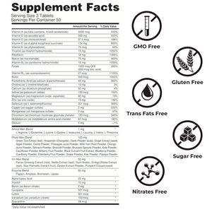 Tabletas multivitamínicas de uso diario para hombres personalizadas OEM/ODM vitamina C Zinc y vitamina <span class=keywords><strong>D</strong></span> <span class=keywords><strong>E</strong></span> B12 suplemento multivitamínico de apoyo inmunológico - Product Image 3