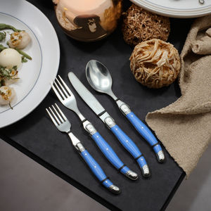 Ensemble de couteaux à steak <span class=keywords><strong>Laguiole</strong></span> en acier inoxydable écologique avec manche en ABS bleu-pour <span class=keywords><strong>vaisselle</strong></span> ou cadeaux - Product Image 5