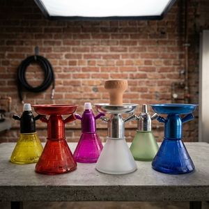 Portable Clay <b>Hookah</b> Mini Water <b>Pipe</b> Glass Color Bowl Tobacco Smoking Accessory for Outdoor Social Use - Product Image 2
