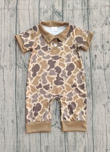 Mono Polo Informal de Algodón y Elastano con Estampado de Camuflaje para Bebés Niñas Recién Nacidas, con Cierre, 200-220 g/m² - Product Image 3