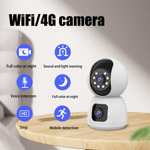 Cámara de Seguridad PTZ Interior con Doble Lente, Visión Nocturna, Sirena y Micrófono Integrados, WIFI 4G para Monitoreo de Bebés - Product Image 3