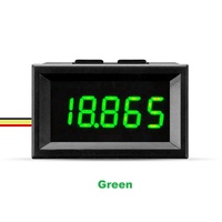 Voltímetro Digital LED de 0.36 Pulgadas, Monofásico, 5 Dígitos, 3 Cables, 0-33V CC, para Panel de Coche, con Carcasa