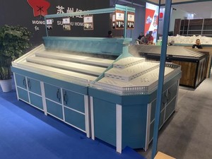 Estante de exhibición de verduras con pulverizador de niebla de aleación de aluminio, estante de refrigeración para frutas y verduras de supermercado, soporte humidificador para verduras para tiendas de comestibles - Product Image 1