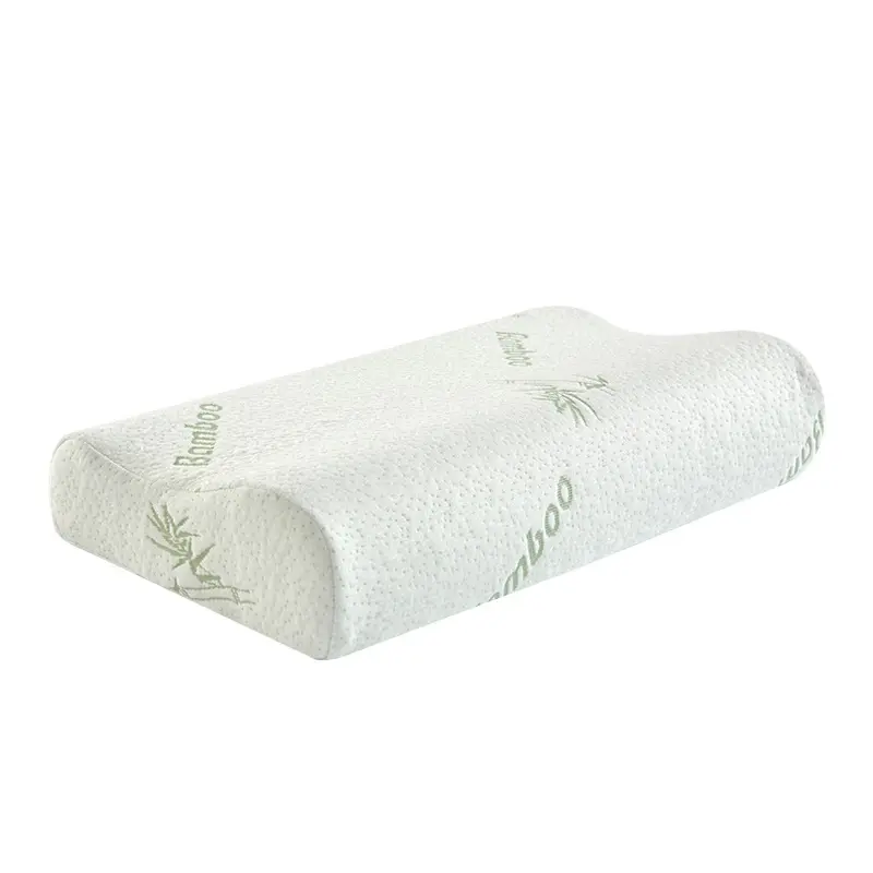 Bamboo fiber protects cervical spine memory foam pillow contains pure cotton knitted pillowcase