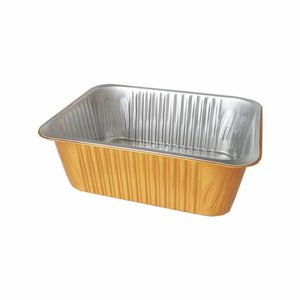 Contenitori per Alimenti da Asporto <span class=keywords><strong>in</strong></span> Alluminio Colorato con Coperchio <span class=keywords><strong>in</strong></span> PP Riciclabile, 700ml, Parete Liscia - Product Image 1