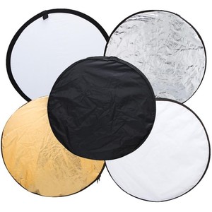 Reflector de luz 5 en 1, multidisco plegable con bolsa, translúcido, plata, oro, blanco y negro, <span class=keywords><strong>43</strong></span> <span class=keywords><strong>pulgadas</strong></span>/110 centímetros - Product Image 4