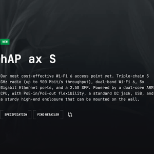 Mikrotik HAP AX S Router ประสิทธิภาพสูง SOHO Wi-Fi 6ที่ไม่สามารถเอาชนะได้ - Product Image 6
