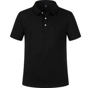 Vente en gros de polo 100% coton 200gsm pour hommes avec logo imprimé brodé, golf uni et respirant pour polo tricoté au toucher glacé - Product Image 4