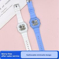 Jam Tangan Digital Bercahaya Bentuk Kotak Gaya Korea Multifungsi Olahraga Luar Ruangan Pabrik 2026 Hadiah Unisex untuk Pelajar Anak Laki-laki Perempuan