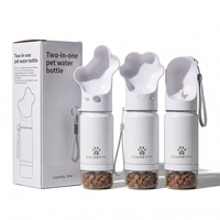 Bouteille d'eau pour chien 2-en-1 en acier inoxydable de 10 oz avec logo personnalisé, isolée sous vide, et gamelle distributeur de nourriture pour animaux de compagnie – Vente en gros