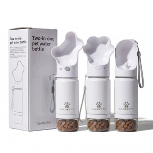 Bottiglia d'Acqua per <span class=keywords><strong>Cani</strong></span> 2 in 1 <span class=keywords><strong>con</strong></span> Logo Personalizzato, 14oz, in Acciaio Inox <span class=keywords><strong>con</strong></span> Isolamento Sottovuoto, Ciotola per Cibo per Animali Domestici - Product Image 3