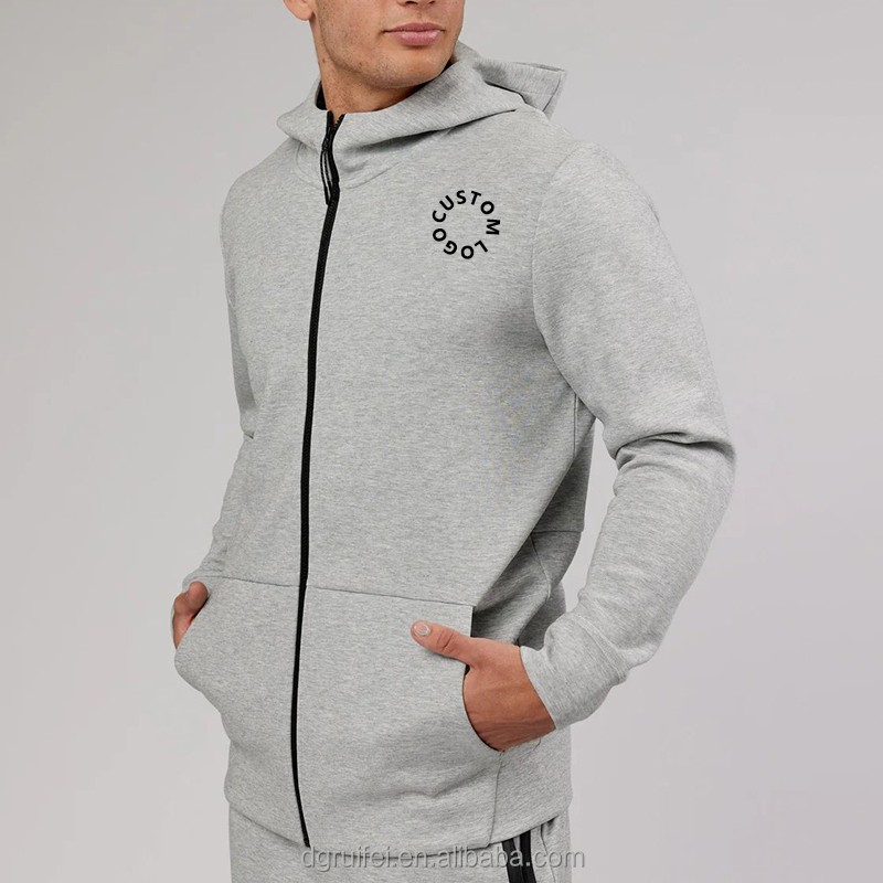 Cotton Heavyweight Oversized Printed Zip-up Hoodie