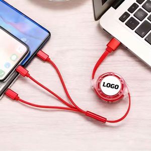 Wholesale Promotion Universal Retractable Gift <b>3</b> in 1 Multiple <b>Usb</b> Charging Charger <b>Cable</b> With Logo Custom Promotional Gifts - Product Image 4