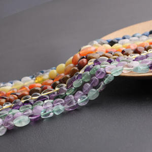 천연 크리스탈 자갈 반제품 긴 끈 컨포멀 모공 물방울 자수정 전기석 기타 크리스탈 공예 - Product Image 4