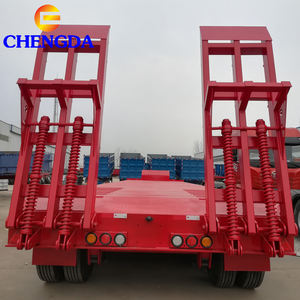 Remorque surbaissée à 3 ou 4 essieux, capacité de 60 à 80 tonnes, 100 tonnes, <span class=keywords><strong>13</strong></span> mètres, avec casiers pour conteneurs - Product Image 4