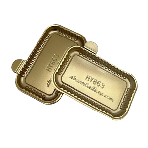 Customized Wholesale Golden Rectangular Plastic Biscuit Boxes pp Environmental Food Packaging Boxes