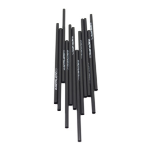 Black Disposable Drinking PLA Biodegradable Compostable Personalized Sraw Logo <strong>Printed</strong> <strong>Custom</strong> <strong>Straws</strong> - Product Image 3