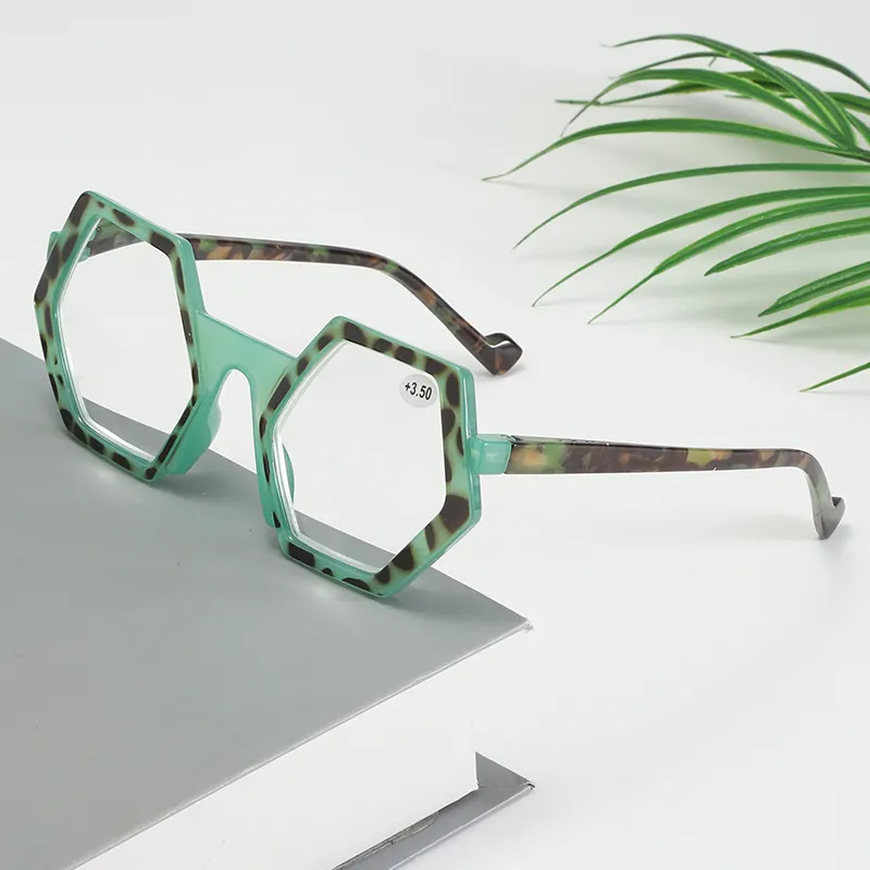 2024 Fashion Design reading glasses hexagon frame newest readers Wholesale Promotion New Popular