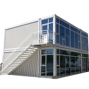 Индивидуальный сборный мобильный двухэтажный готовый современный стиль Легкая установка сверхпрочный модульный дом роскошный контейнер