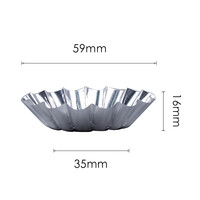 Moule à tartelettes et muffins jetable en aluminium, capacité 35 ml, résistant au four, qualité alimentaire, formes rondes