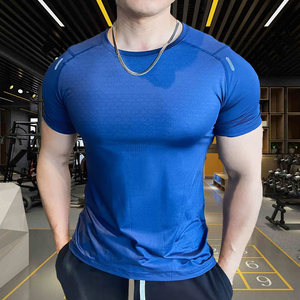 Camiseta Deportiva Atlética <span class=keywords><strong>de</strong></span> Compresión <span class=keywords><strong>para</strong></span> <span class=keywords><strong>Hombre</strong></span> <span class=keywords><strong>de</strong></span> Poliéster <span class=keywords><strong>de</strong></span> Secado Rápido Transpirable <span class=keywords><strong>para</strong></span> Correr y Entrenar en el Gimnasio Personalizable sin Diseño - Product Image 4