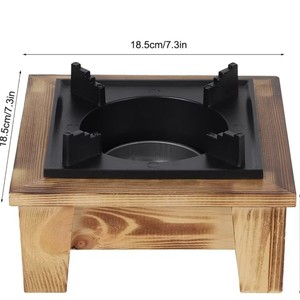 Wood Burning <b>Stove</b> With Wooden Base Portable Outdoor Camping <b>Stove</b> For Cooking And Heating - Product Image 2