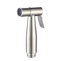 Pommeau de douche à main haute pression en acier inoxydable écologique, finition brossée, avec buse de bidet, installation facile, pour salle de bain individuelle
