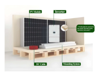 Kit Système d'Énergie Solaire 5kVA 10kVA 12kVA 15kVA 20kVA 30kVA 50kVA Panneaux Solaires Batterie LiFePO4 Onduleur Solaire Stockage d'Énergie Domestique