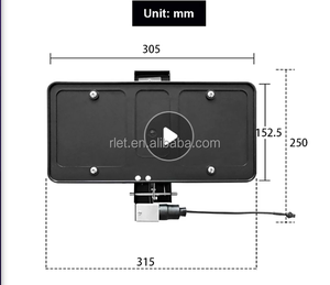 Cadre de plaque d'immatriculation de voiture américaine, protecteur de numéro de véhicule électrique - Product Image 1