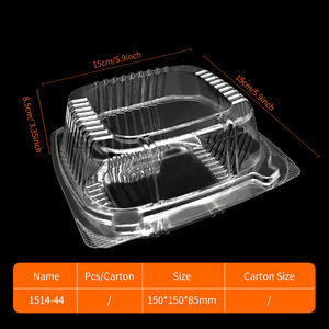 Caja de hamburguesas de calidad alimentaria de fábrica de China, contenedor para llevar, caja de hamburguesas personalizada PET transparente - Product Image 6