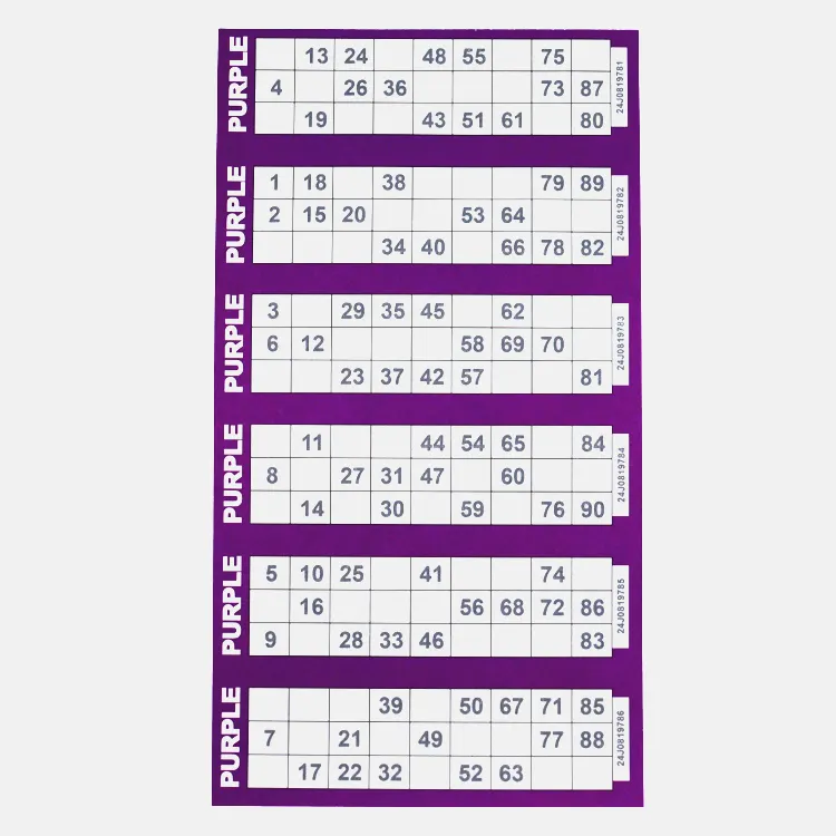 Fabricage Print Bingo Spel Kaarten Papier Vellen Afdrukken Papier Bingo Kaarten Groothandel