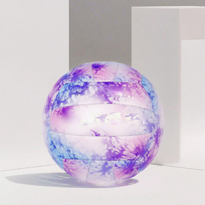 Ballon de volley-ball tie-dye violet et bleu, durable, pour entraînement et matchs en extérieur sur sable - Product Image 2