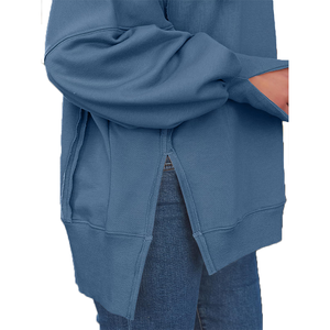 À la mode reine femmes sweats surdimensionnés sweats à capuche chemises à col rond tenues d'automne mode adolescentes Y2k vêtements d'hiver - Product Image 5