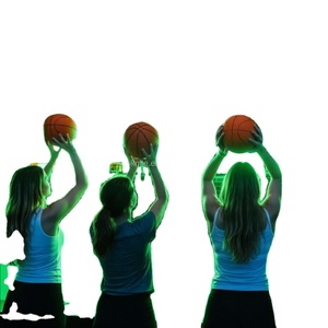 Machine de jeu interactive de tir au basket-ball en intérieur avec LED RGB pour parcs d'aventure, construction en plastique et métal - Product Image 1