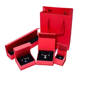 new year Chinese red ivory board jewelry boxes set with handbag forward sale 2022