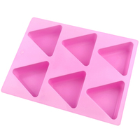 Moule à gâteau triangulaire en silicone résine antiadhésif, écologique, sans BPA, réutilisable, monobloc, pour la préparation de puddings