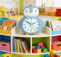 Pinguin-Stil Cartoon Musikwecker mit Touch-Licht