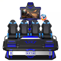 Cinéma de réalité virtuelle 9D avec fauteuil de mouvement VR pour parc à thème, projet de jeu Dark Spaceship 4 places