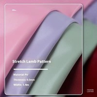 Cuir synthétique extensible en PU à motif agneau brodé pour jupes, vêtements pour femmes, hommes, enfants et canapés - Vente en gros