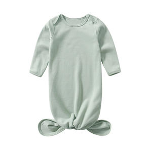 <span class=keywords><strong>Saco</strong></span> de <span class=keywords><strong>Dormir</strong></span> de Manga Larga con Nudo y Dibujos Animados para Bebés, Estilo Europeo Americano, Color Sólido, Algodón - Product Image 2