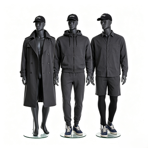 M070-<span class=keywords><strong>JACOB</strong></span>-4 Männliche Naturgetreue Stehende Ganzkörper-Schaufensterpuppe Matt Dunkelgrau Muskulös Mit Entspannten Armen für Herren-Sportbekleidungs-Präsentation - Product Image 1