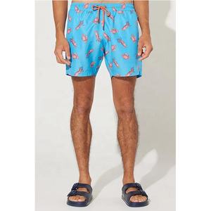 Pantalones cortos de <span class=keywords><strong>surf</strong></span> para hombre al por mayor, bañador en blanco de color azul con bolsillo - Product Image 4