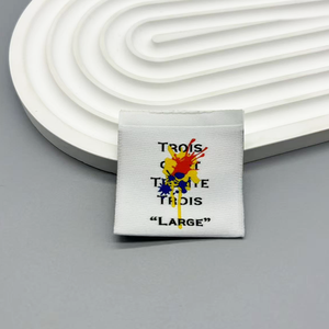 Étiquettes tissées brodées populaires pour vêtements, personnalisées, écologiques, étiquettes de transfert thermique - Product Image 6